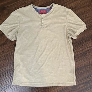 Men’s Bruno Milano Beige Crew Neck Short Sleeve T-Shirt Size Large
